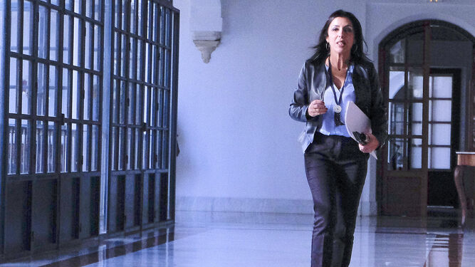 Marta Bosquet, en los pasillos del Parlamento.