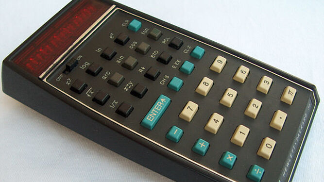 La calculadora HP-35, hoy día un objeto de coleccionista.