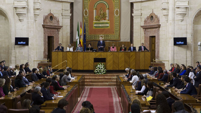 Salón de plenos del Parlamento de Andalucía durante una sesión celebrada en la pasada legislatura.