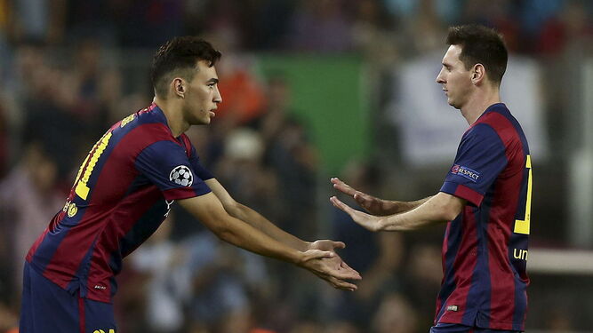 Munir sustituye a Messi en un partido de Champions.