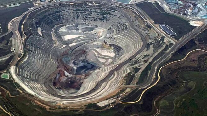 Una foto aérea de la mina tomada el pasado 17 de enero.