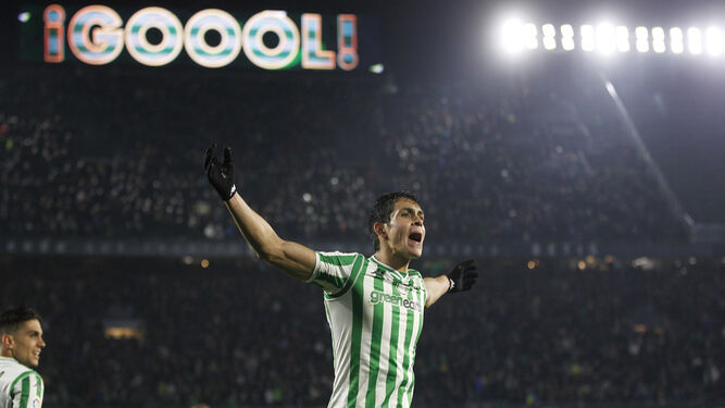 Mandi celebra su gol ante el Espanyol en la Copa del Rey.
