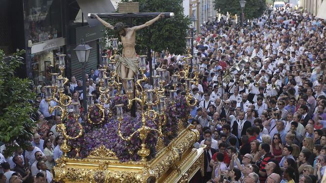 El Cristo de los Desamparados en la procesión de junio de 2017