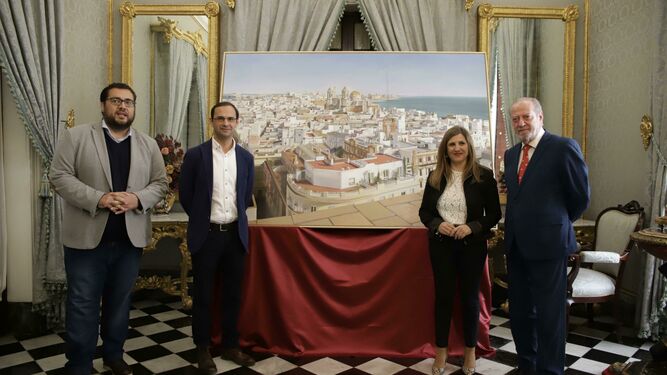 Recibido en la sede de la Diputación de Cádiz por su presidenta, Irene García, y por el alcalde de Sanlúcar de Barrameda, Víctor Escobar.