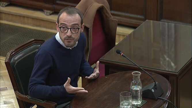 Declaración de Jaume Mestre, responsable de Difusión Institucional de la Generalitat,  este miércoles en juicio del 'procés' en el Supremo.