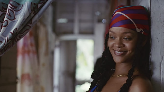 La diva de Barbados Rihanna como Kofi 'Guava Island'