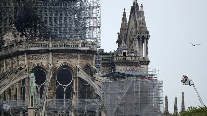 Video: La catedral de Notre Dame aguanta en pie tras el devastador incendio