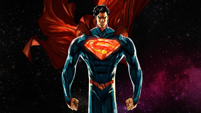 Superman, uno de los dibujos que se exponen en 'Comics: out of context', de Adam Pollina.
