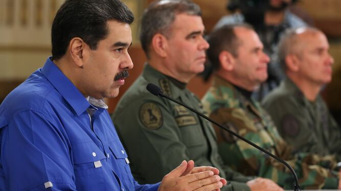Nicolás Maduro dirigiéndose a los venezolanos.