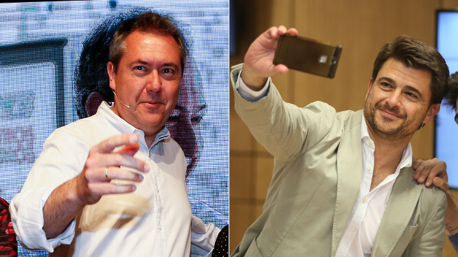 Juan Espadas y Beltrán Pérez, candidatos a la alcaldía de Sevilla por el PSOE y el PP.