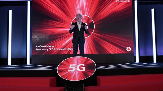 El presidente de Vodafone España, Antonio Coimbra, en la presentación del 5G.