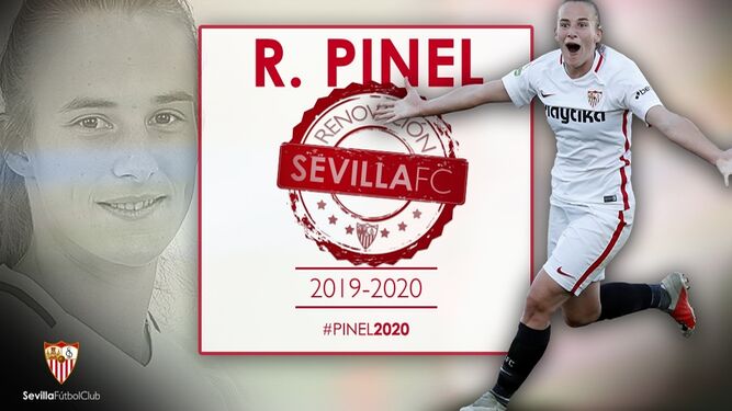 Creatividad del club para anunciar la renovación de Raquel Pinel.