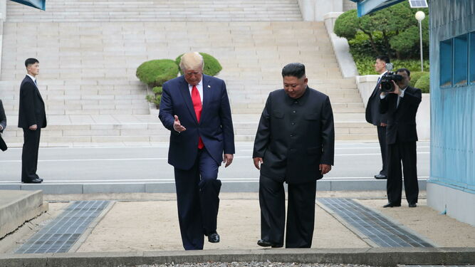 Trump hace historia entrando en Corea del Norte
