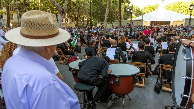 Concierto de protesta de la ROSS en la Plaza Nueva el pasado mes de mayo.
