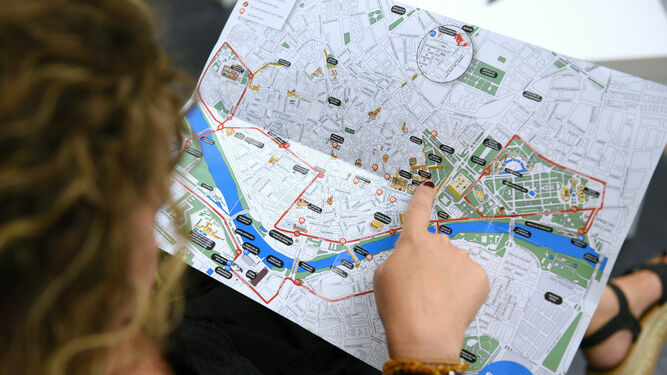 El mapa turístico de Sevilla para las familias.