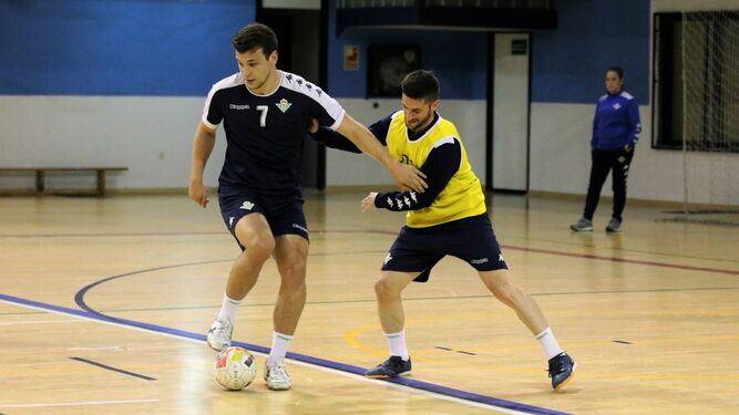 El Betis Futsal, durante un entrenamiento la pasada temporada.