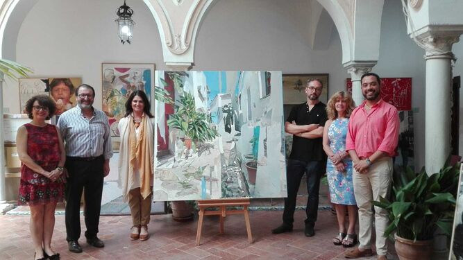 El pintor sevillano Antonio Barahona ha sido premiado por su obra 'Ficción andaluza'.