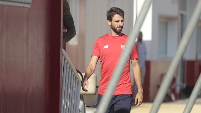 Pareja, en su última etapa en el Sevilla FC.