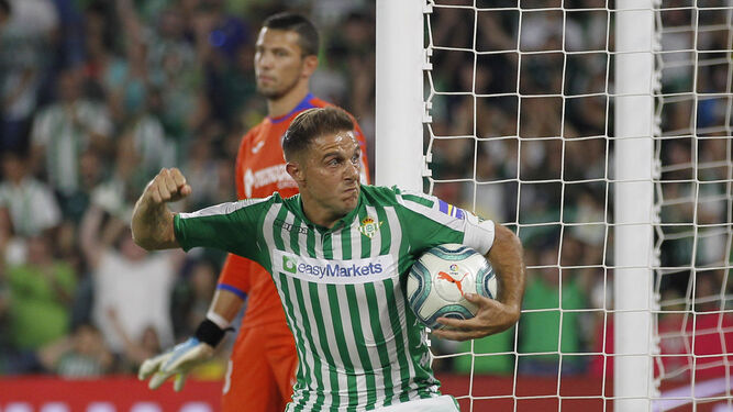 Joaquín celebra el gol del empate.