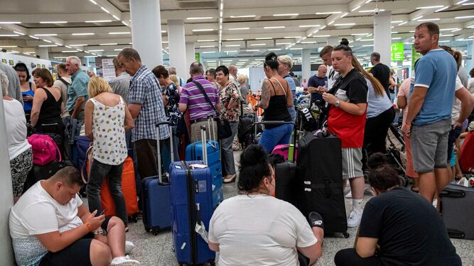 Usuarios afectados en el aeropuerto de Palma de Mallorca