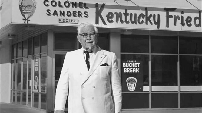 El fundador de Kentucky Fried Chicken, el coronel Harland Sanders.