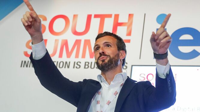 Pablo Casado, durante su intervención en el foro de emprendedores 'South Summit'.
