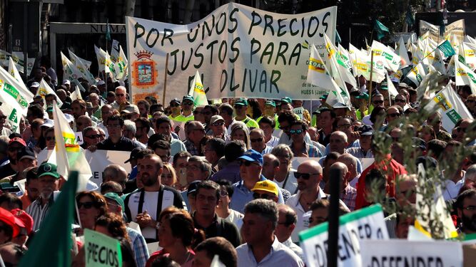 Detalle de la manifestación en Madrid