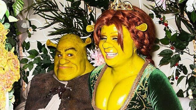 Heidi Klum y su marido, Tom Kaulitz, caracterizados de la divertida pareja de ogros