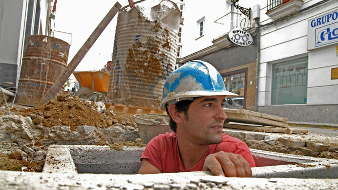 Un trabajador de la construcción
