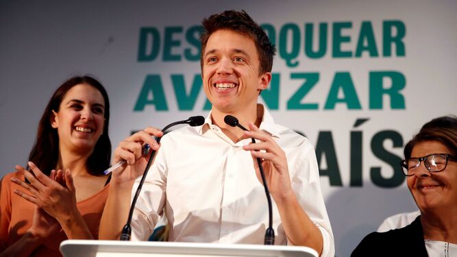 El candidato por Más País, Íñigo Errejón, tras conocer los resultados.