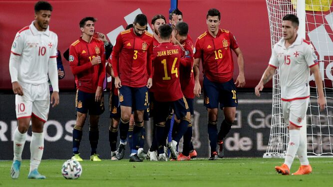 Crónica y resultado del España-Malta España arrolla a Malta en (7-0)
