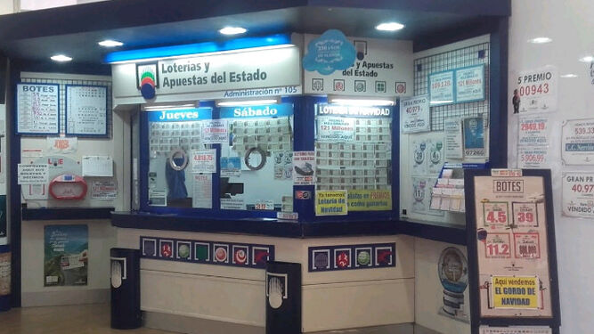 La administración de loterías número 105 de la capital, en el Centro Comercial Nervión Plaza.