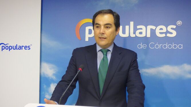 José Antonio Nieto, portavoz parlamentario del PP-A, ayer en Córdoba.