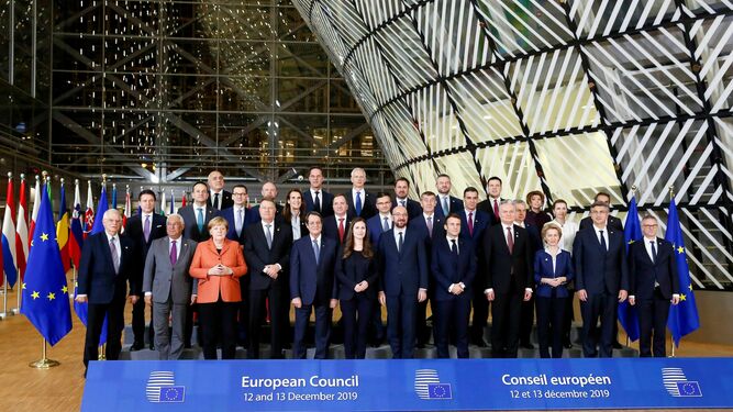 Foto de familia de los líderes de la UE.