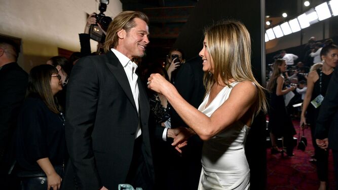 Brad Pitt y Jennifer Aniston, en la entrega de los premios del Sindicato de Actores.