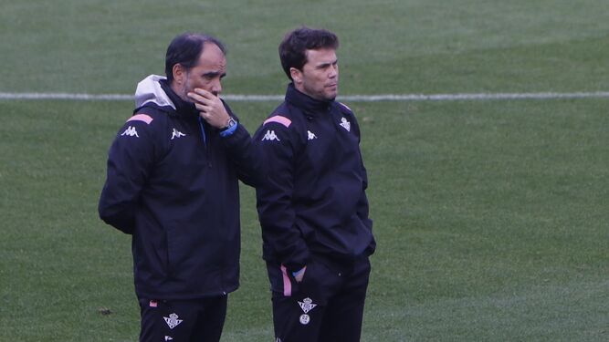 Rubi junto a Jaume Torras, su segundo entrenador.