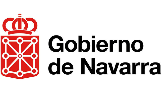 Gobierno de Navarra: A dos colores (rojo y blanco), las cadenas dispuestas en orla del escudo de Navarra.