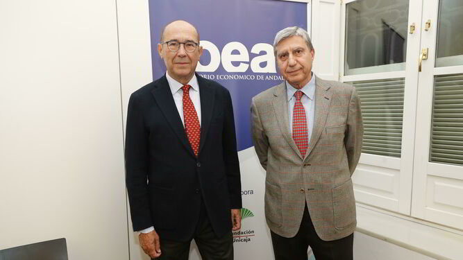 Francisco Ferraro, presidente del OEA, y José Luis García Delgado, presidente del Círculo Cívico de Opinión.