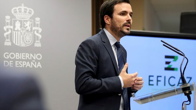 El ministro de Consumo, Alberto Garzón, ofrece los detalles del fichero Eficaz.