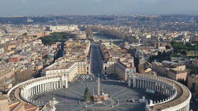Vista aérea del Vaticano.