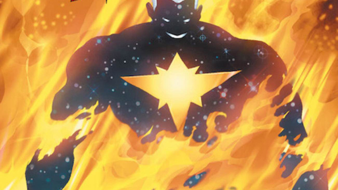 Detalle de la portada  de 'Colección Extra Superhéroes. Capitán Marvel nº 3'.