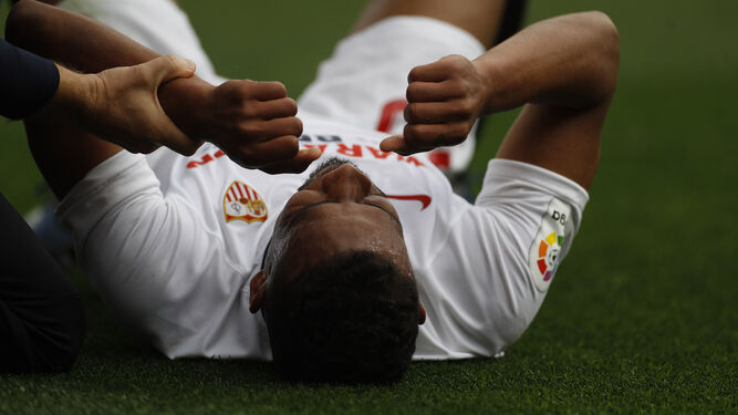 Fernando, lesionado en el aductor el pasado domingo ante el Osasuna.