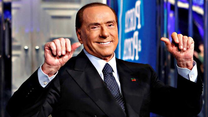 Silvio Berlusconi, en un programa de la televisión italiana.