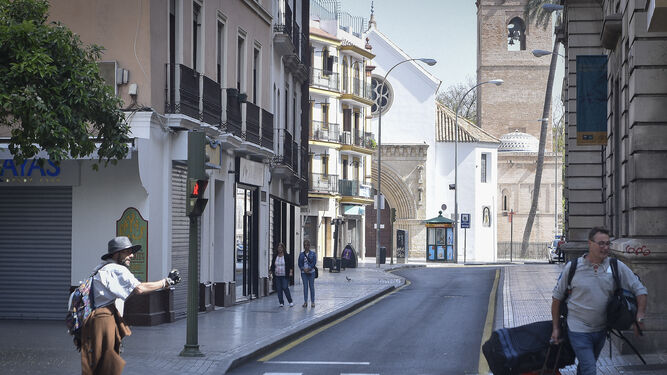 Reportaje sobre el estado de las calles por el estado de alarma en Sevilla. Zona Ronda Hit&oacute;rica