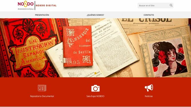 Portal de acceso a NO8DO, en el que se pueden consultar 150 años de historia de Sevilla