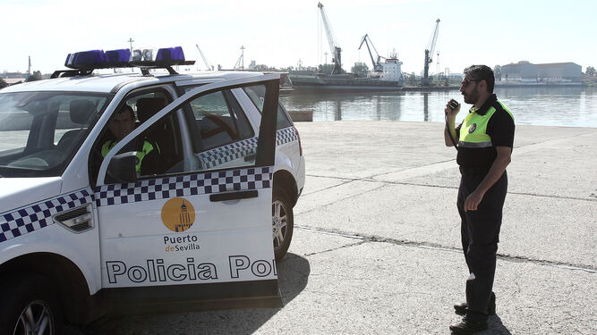 La Policía Portuaria de Sevilla.