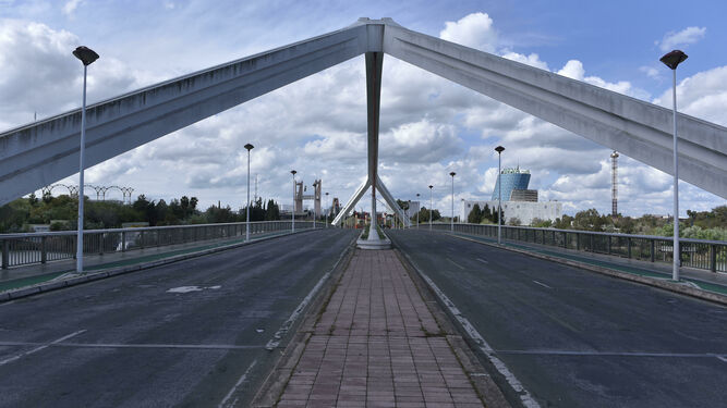 El puente de la Barqueta, este martes