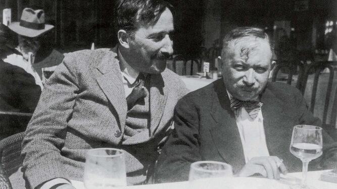 Imagen de los escritores centroeuropeos Stefan Zweig y Joseph Roth