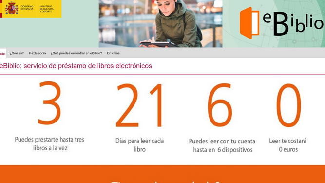 El acceso a la plataforma eBiblio Andalucía es gratuito, así como la descarga de 'ebooks'.