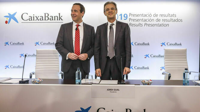 Gonzalo Gortázar y Jordi Gual, en la presentación de resultados de 2019.